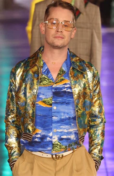 macaulay culkin modelling for gucci|macaulay culkin gucci catwalk.